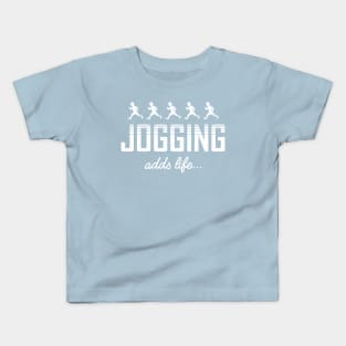 Vintage Jogging Adds Life Retro Aesthetic Punk Rock Streetwear Blink Kids T-Shirt